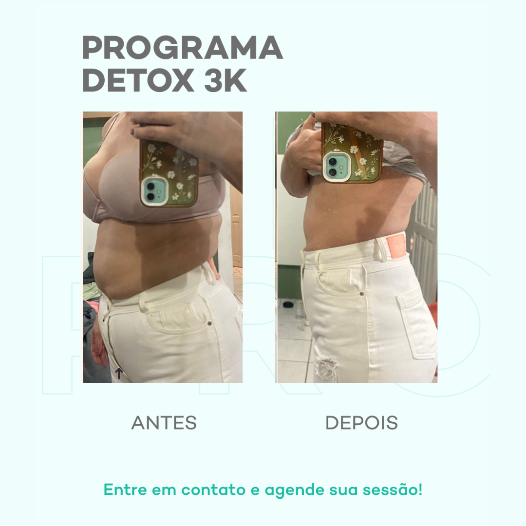 Antes e depois com o DETOX 3K
