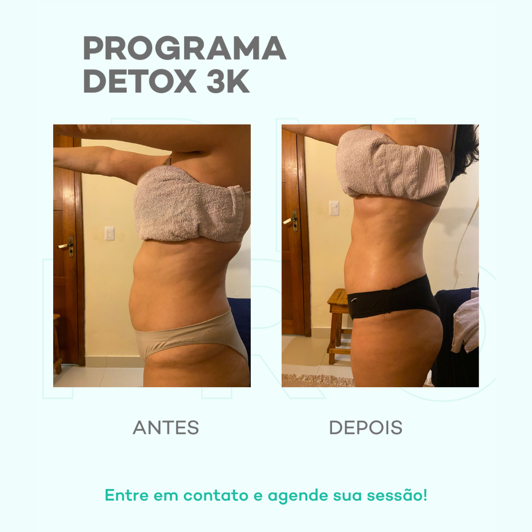 Antes e depois com o DETOX 3K