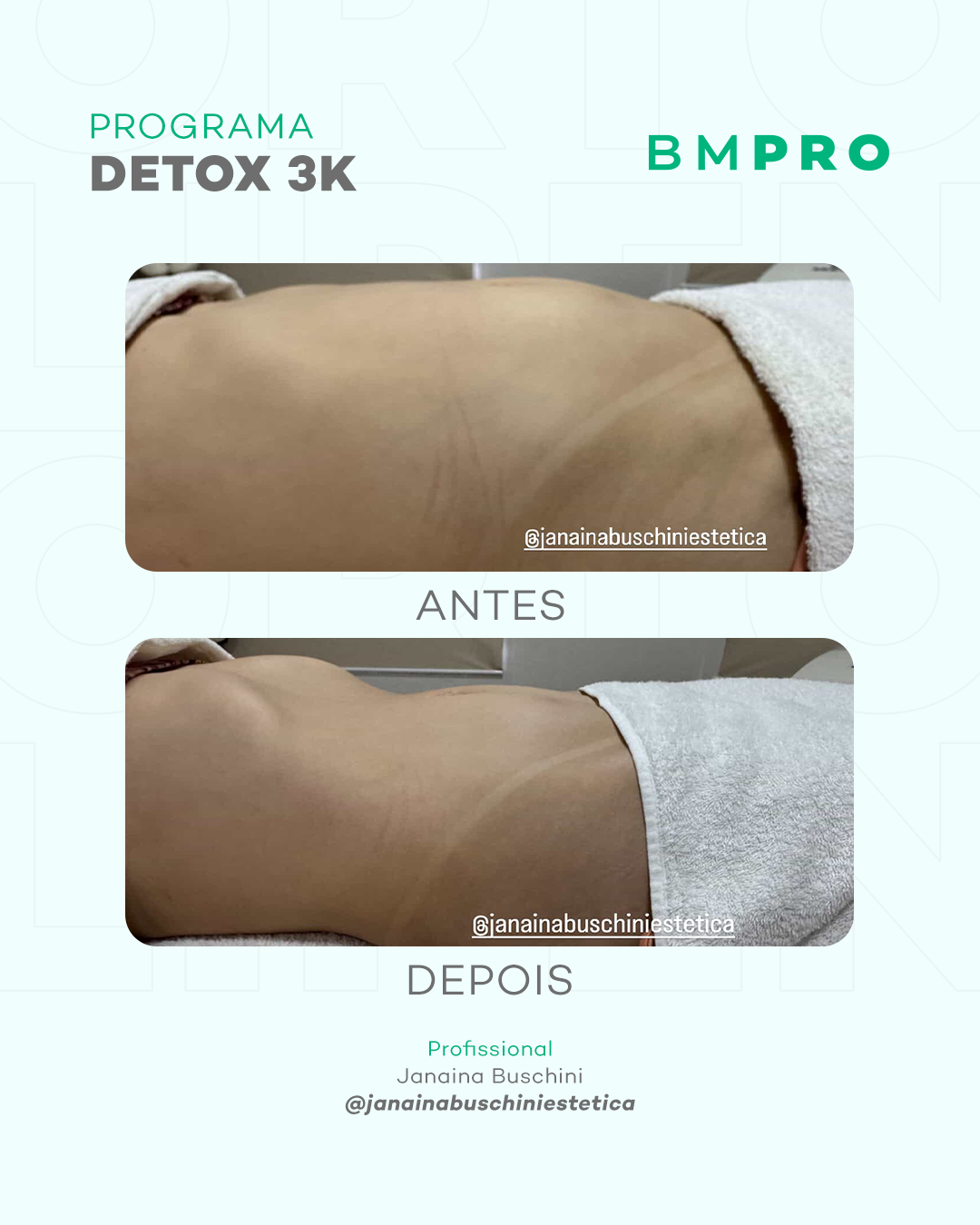 Antes e depois com o DETOX 3K