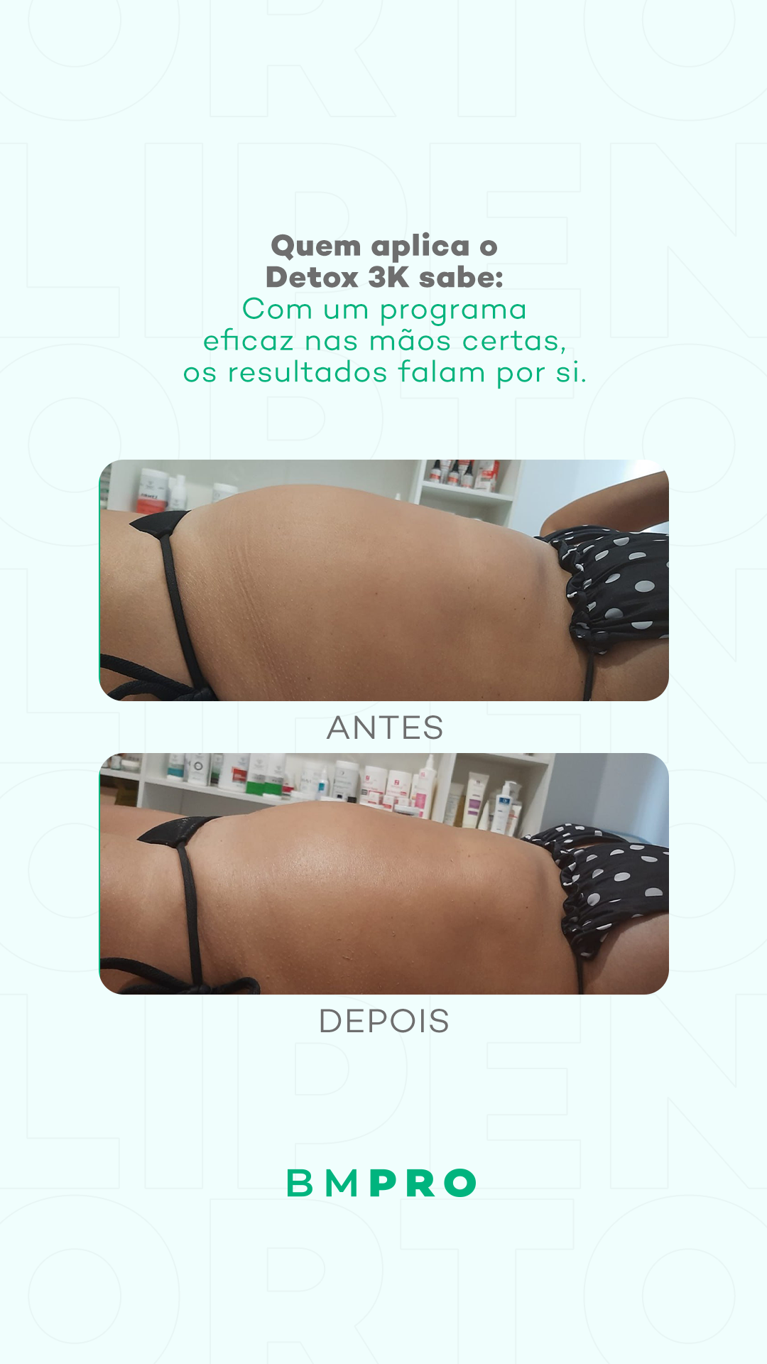 Antes e depois com o DETOX 3K